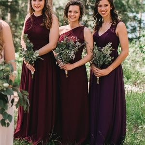 bill levkoff bridesmaid dresses wine